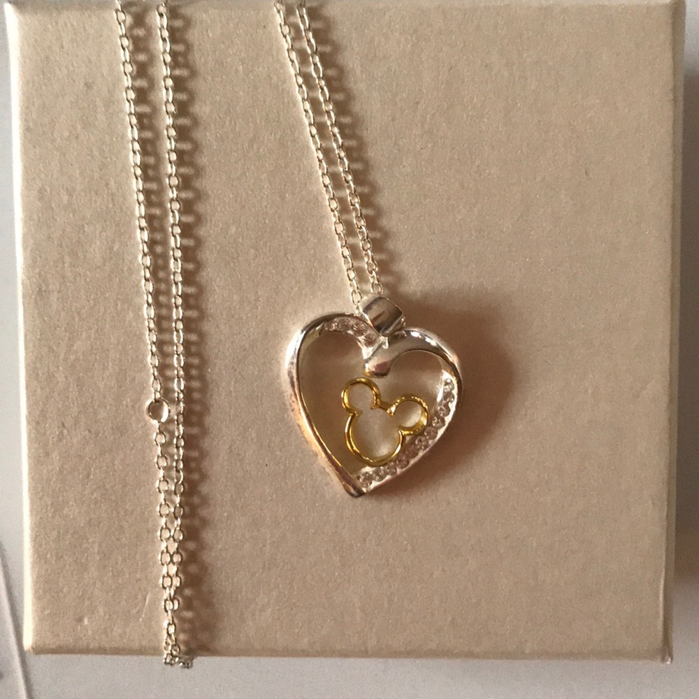 Heart Necklace with Mickey Mouse